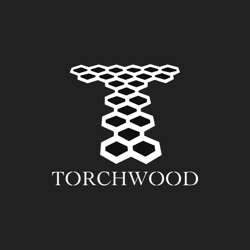 Torchwood Series Geometric Hexagonal Logo Design Bucket Hat