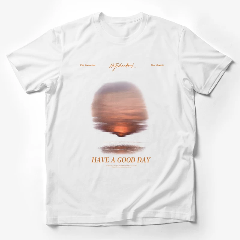 Sonnenuntergangsmalerei auf Wasser Herren T-Shirt