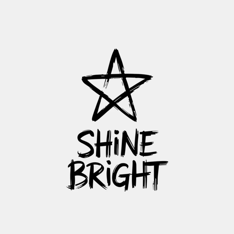 Motivational Star: Shine Bright Typography Male Tank Top