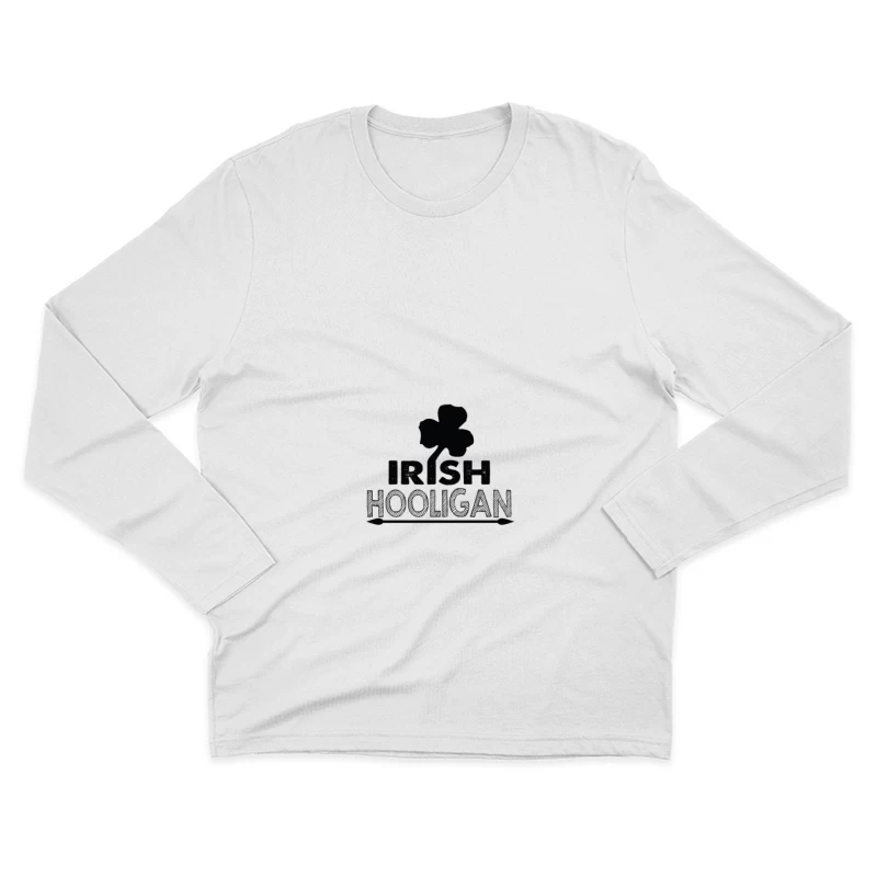 Design de lutin irlandais avec trèfle Homme Manches Longues T-Shirt