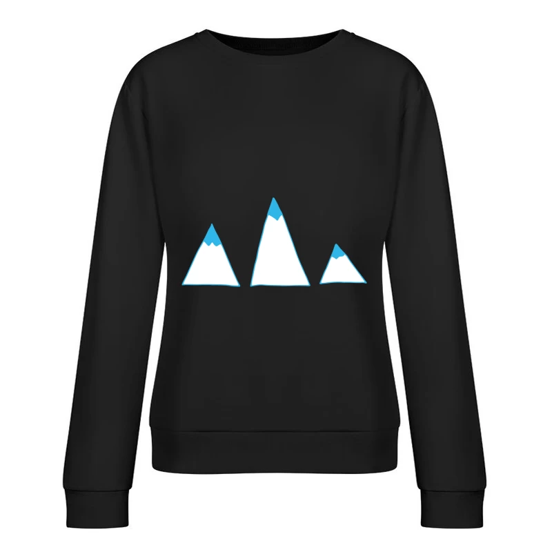Illustration de montagnes avec sommets enneigés Femme Sweat-shirt à enfiler