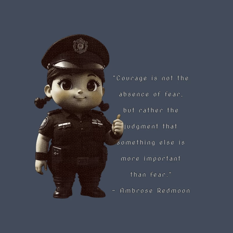Inspiring Quote on Courage and Fear Tapestry