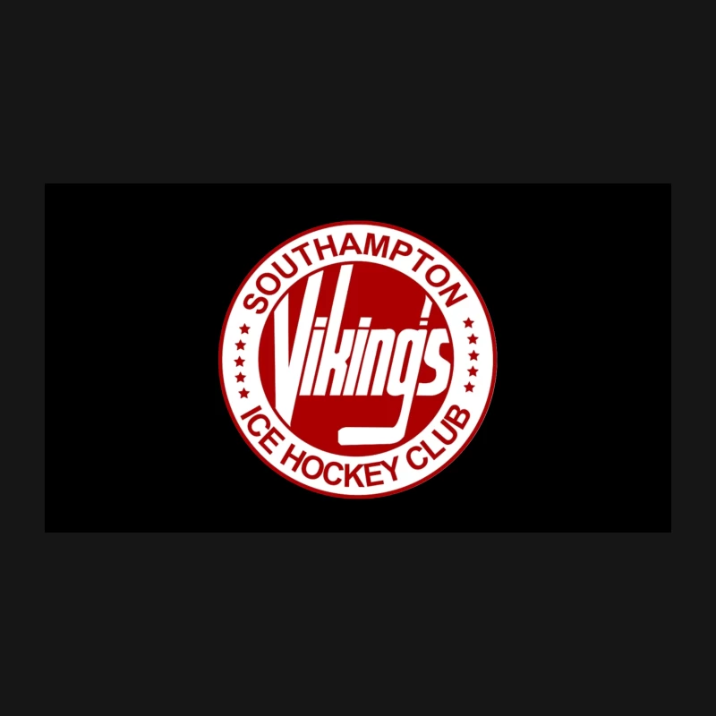 Southampton Vikings Ice Hockey Club Logo: Red and White Circular Design Desk Mat