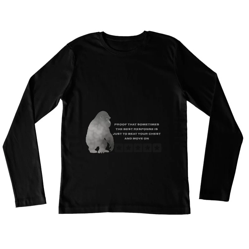 Gorilla Strength and Motivation Illustration Female Long Sleeve T-Shirt
