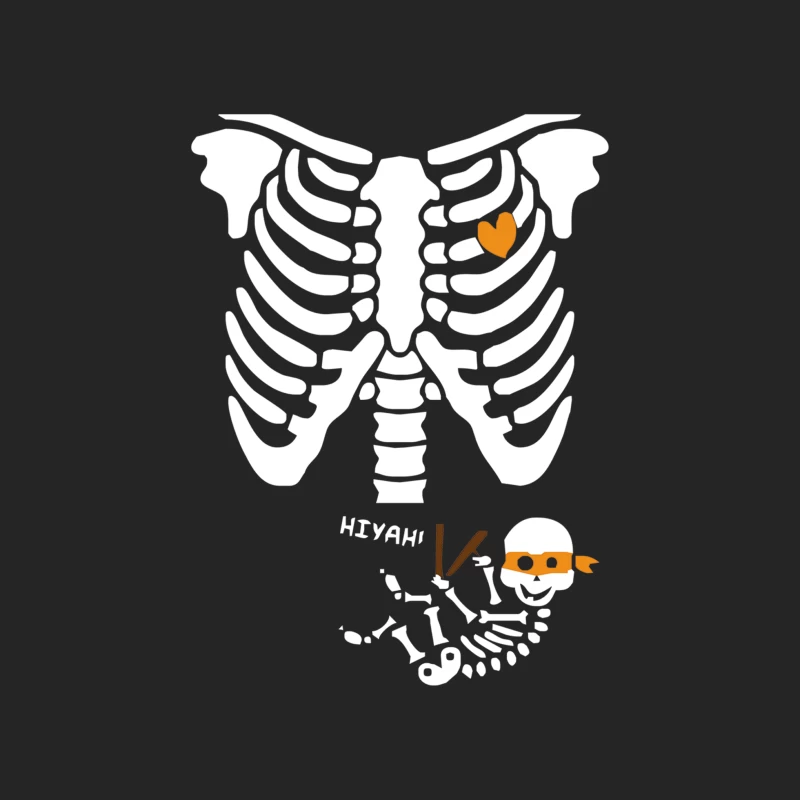 Pregnant Skeleton Baby Costume Halloween Maternity Ninja Ladies Male Pullover Sweatshirt