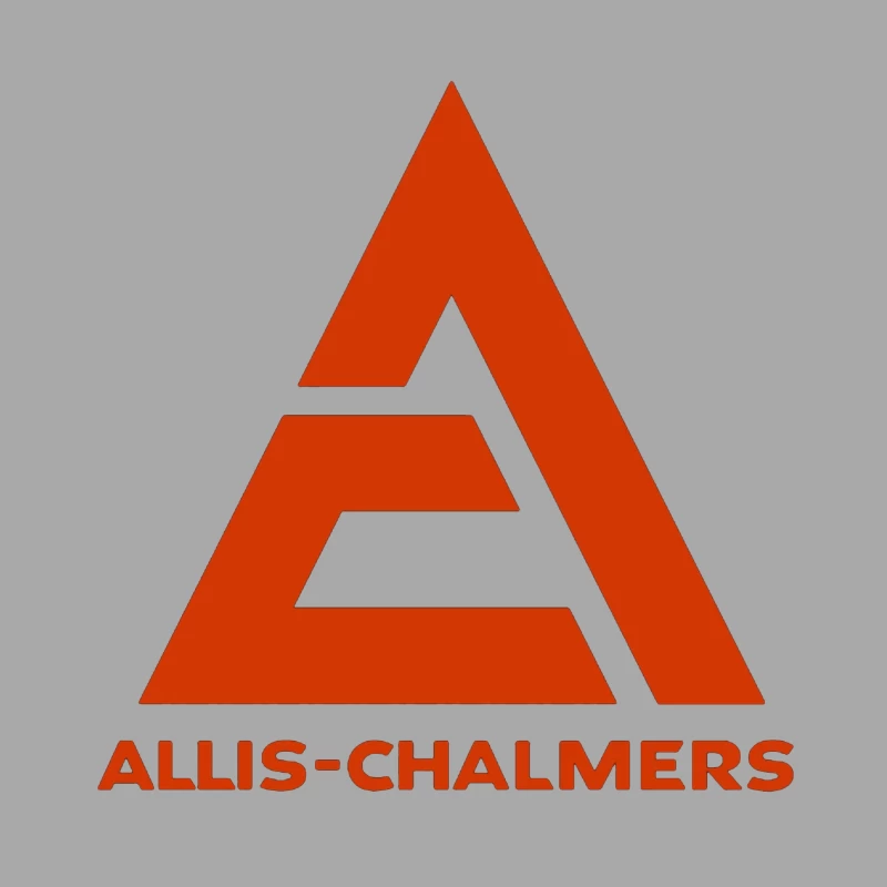 Vintage Allis-Chalmers Industrial Company Logo with Red Triangle Design Male Pullover Hoodie