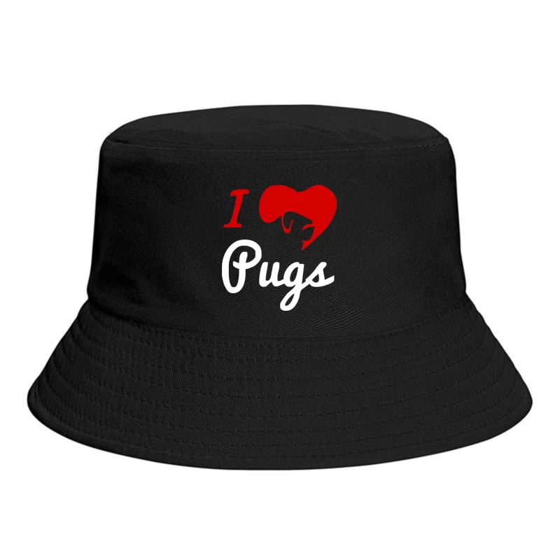 I Love Pugs Bucket Hat