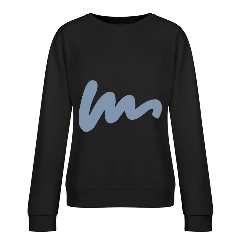 Wellenförmige Linie in Blau Damen Pullover Sweatshirt
