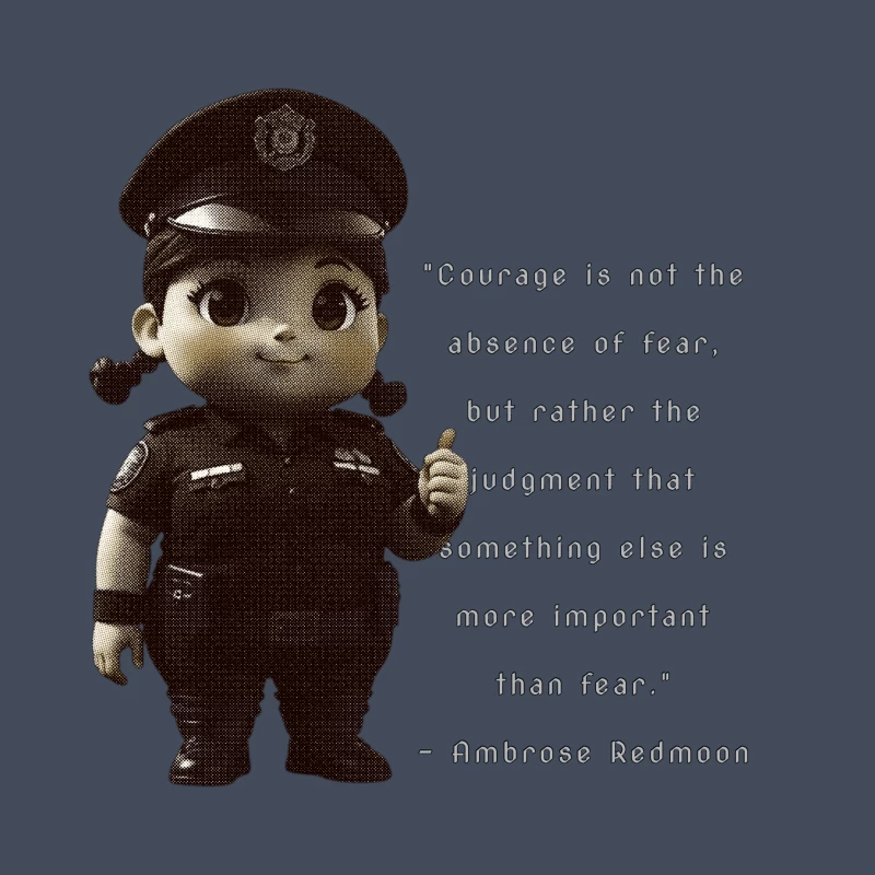 Inspiring Quote on Courage and Fear Throw Pillow