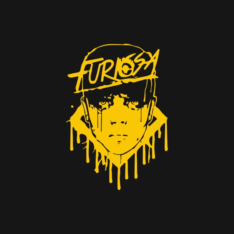Furiosa Streetwear Logo: Urban Graffiti-Inspired Fashion Brand Design Male Long Sleeve T-Shirt