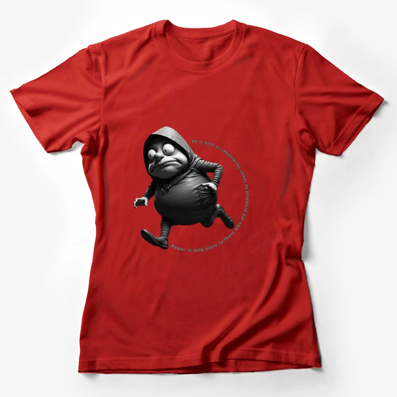 Humorous Character in Motion Female T-Shirt