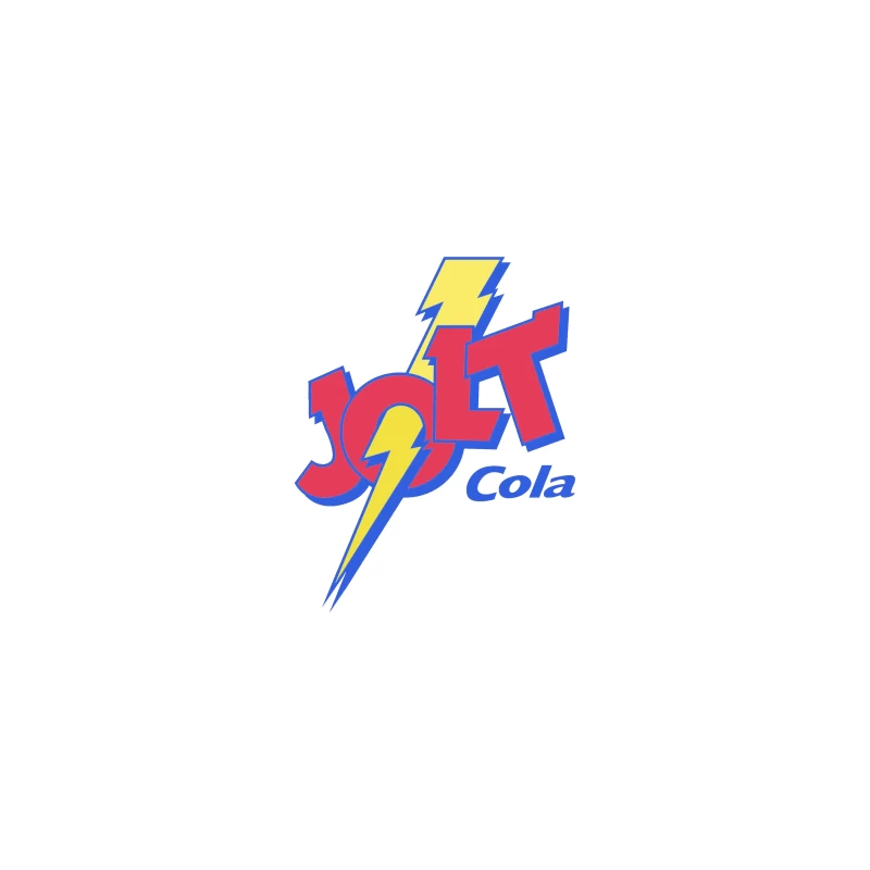 Retro Jolt Cola Energy Drink Logo with Lightning Bolt Design Desk Mat