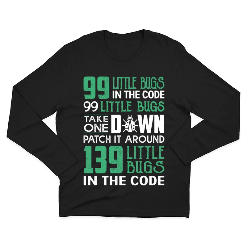 Humour Programmation: Bugs et Code Homme Manches Longues T-Shirt