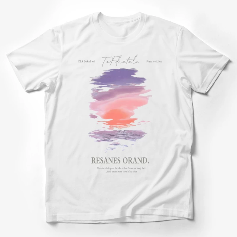 Pastellwolken über Wasser Herren T-Shirt
