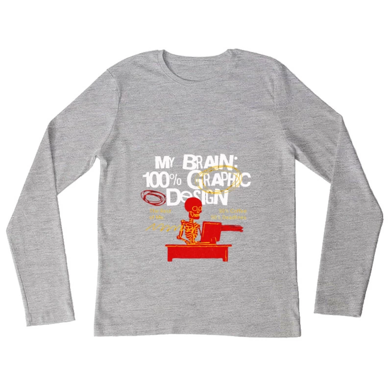 Kreativer Grafikdesign-Flow Damen Langarm T-Shirt
