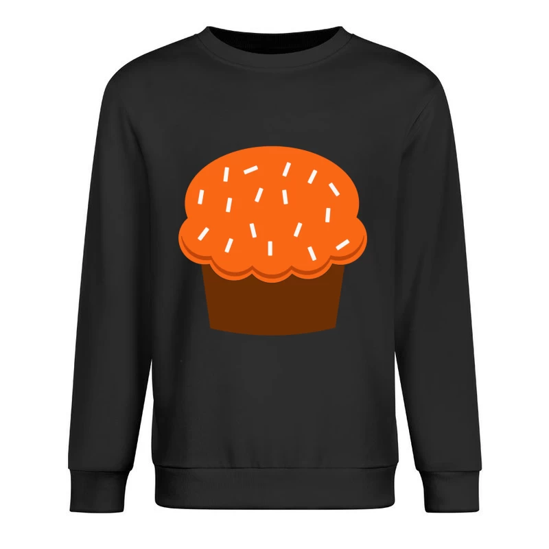 Cupcake arrosé avec glaçage orange Homme Sweat-shirt à enfiler
