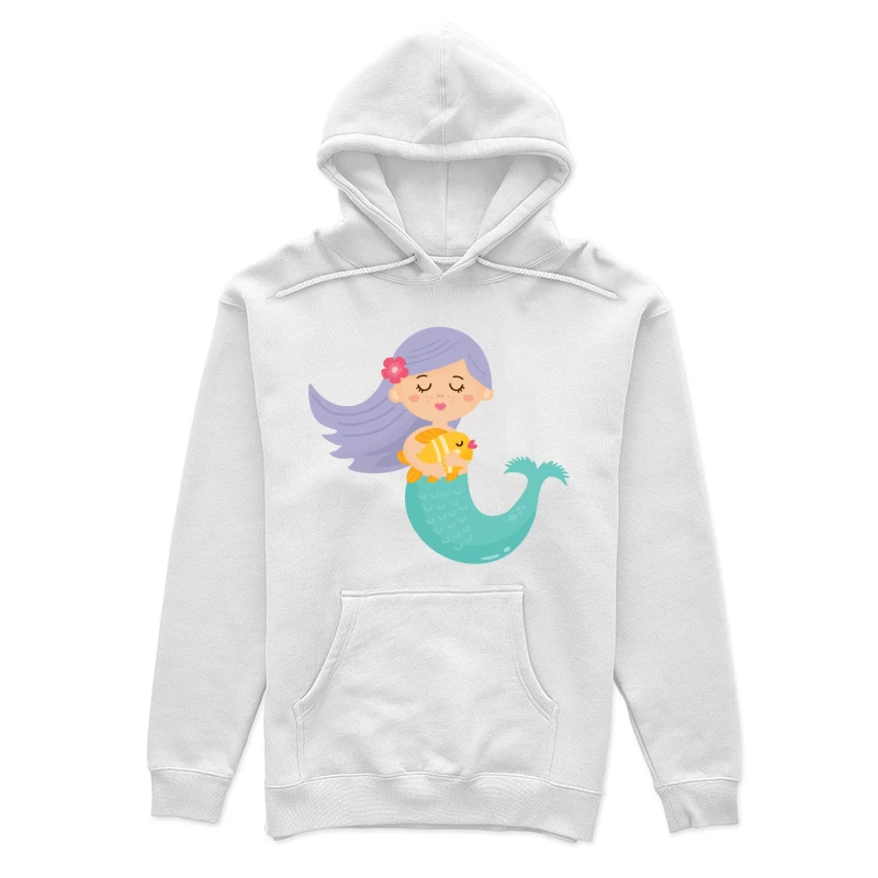 Petite sirène avec poisson Femme Sweat à capuche