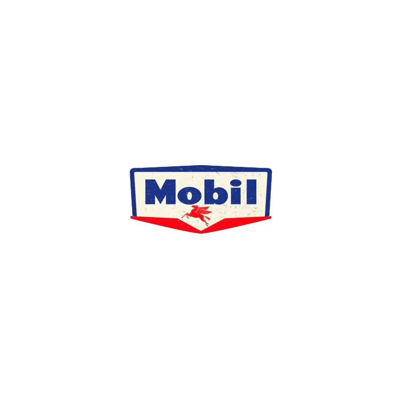 Vintage Mobil Oil Company Logo with Red Pegasus iPhone Case