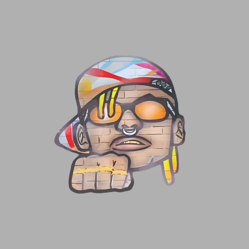 Art graffiti avec bandana et lunettes de soleil Homme Débardeur