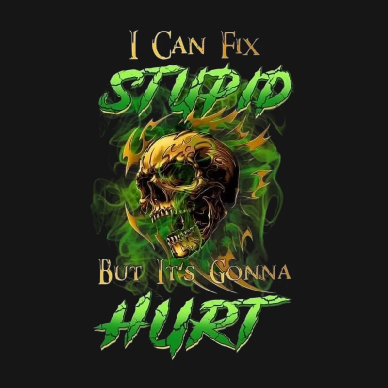 Edgy Motivational Skull Art Male T-Shirt