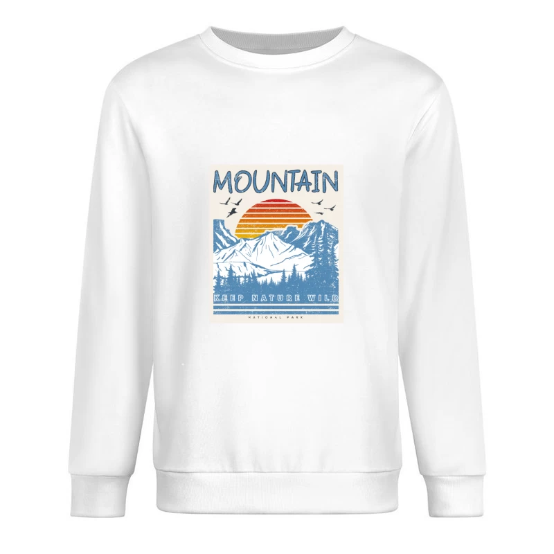 Berglandschaft bei Sonnenuntergang Herren Pullover Sweatshirt