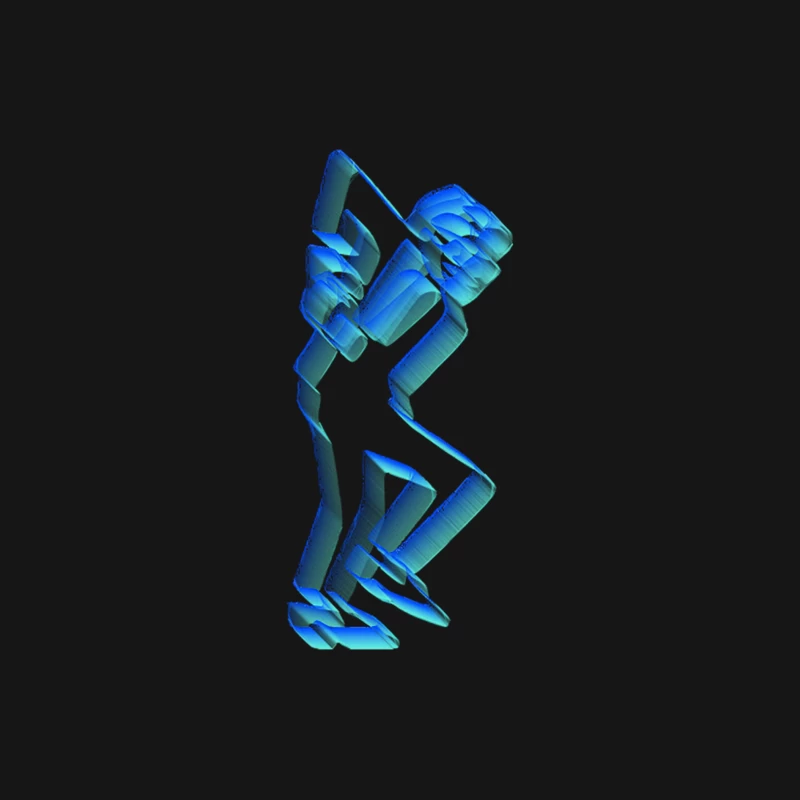 3D Neon Rudeboy Ska Man Design Male Long Sleeve T-Shirt