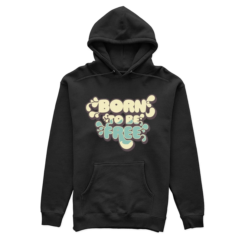 Geboren, um frei zu sein - Vintage Typografie Damen Pullover Hoodie