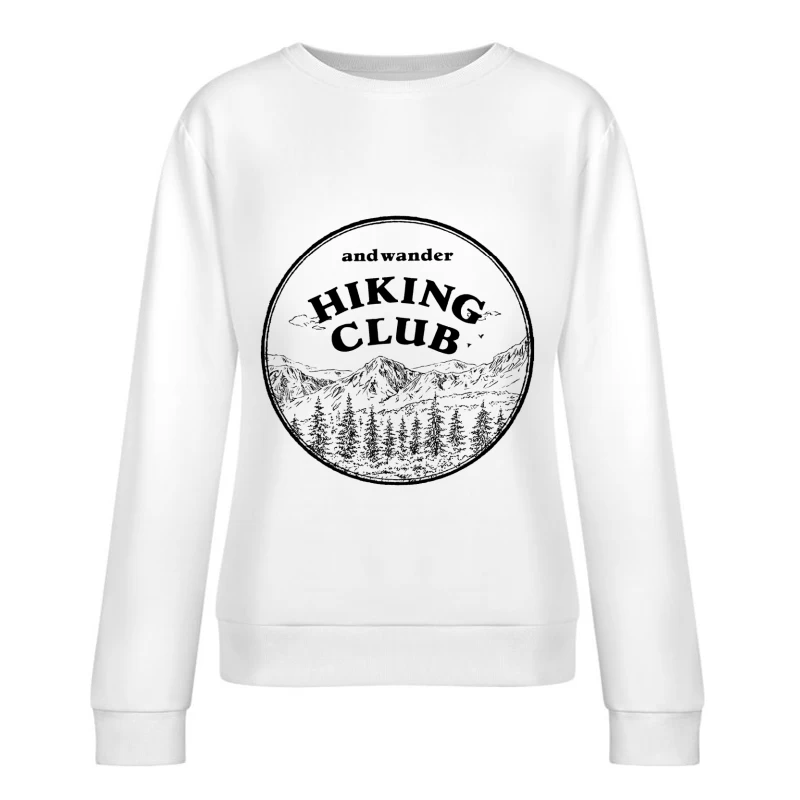 Hiking Club-Logo mit Bergen Damen Pullover Sweatshirt