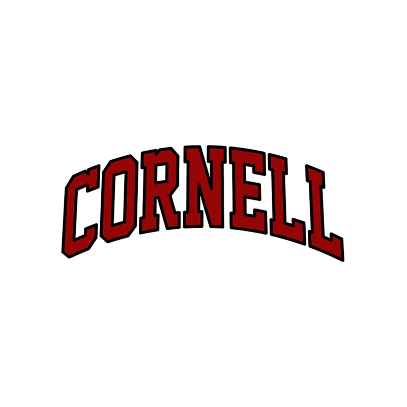 Cornell University Red Arched Text Logo Desk Mat