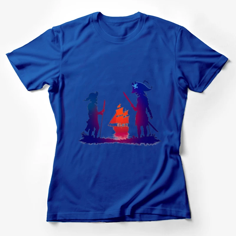 Pirate Ship Silhouette Female T-Shirt