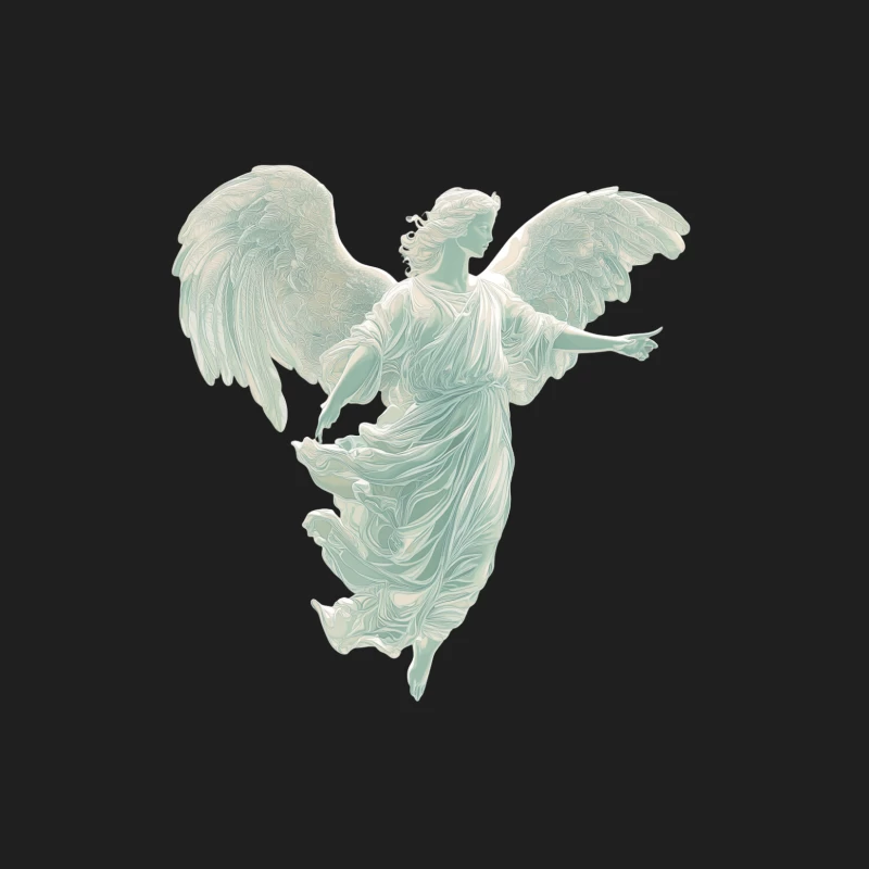 Ethereal Angel Sculpture with Celestial Wings Male Tank Top