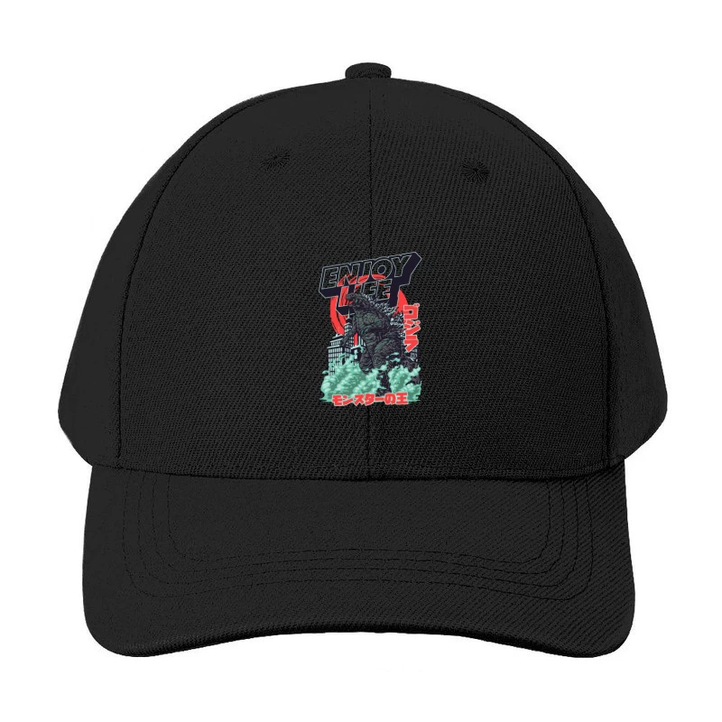 Godzilla Enjoy Life Graphic Baseball Cap