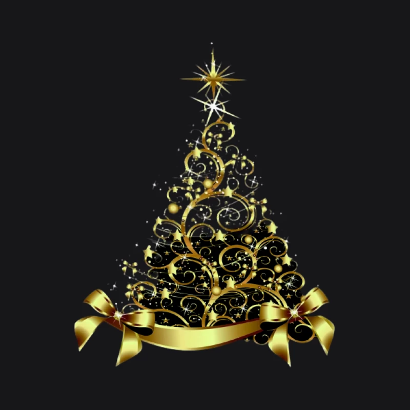 Goldene Weihnachtsbaumdekoration Damen Pullover Hoodie
