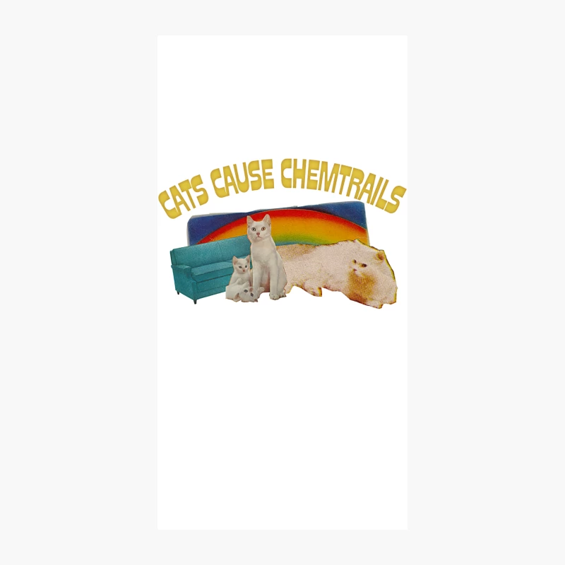 Cats Cause Chemtrails  Retro Catl Lover Conspiracy Crossover Design iPhone Case