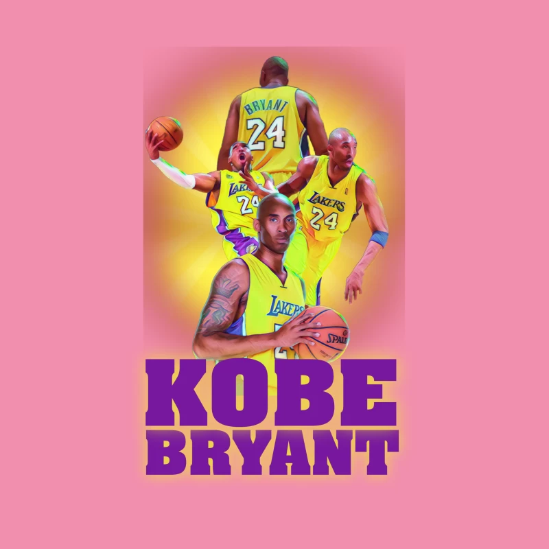 Kobe Bryant Tribute in NBA Colors Male T-Shirt