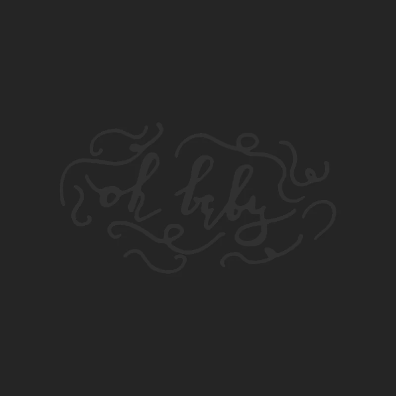 Calligraphie artistique 'Oh Baby' Homme Sweat-shirt à enfiler