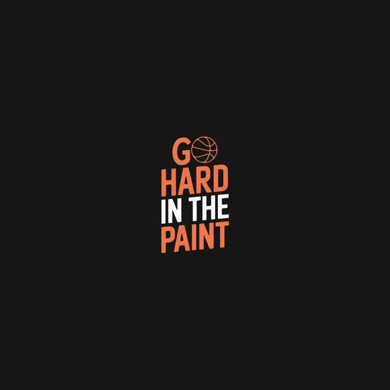 Motivational Basketball Typography: Go Hard in the Paint Desk Mat