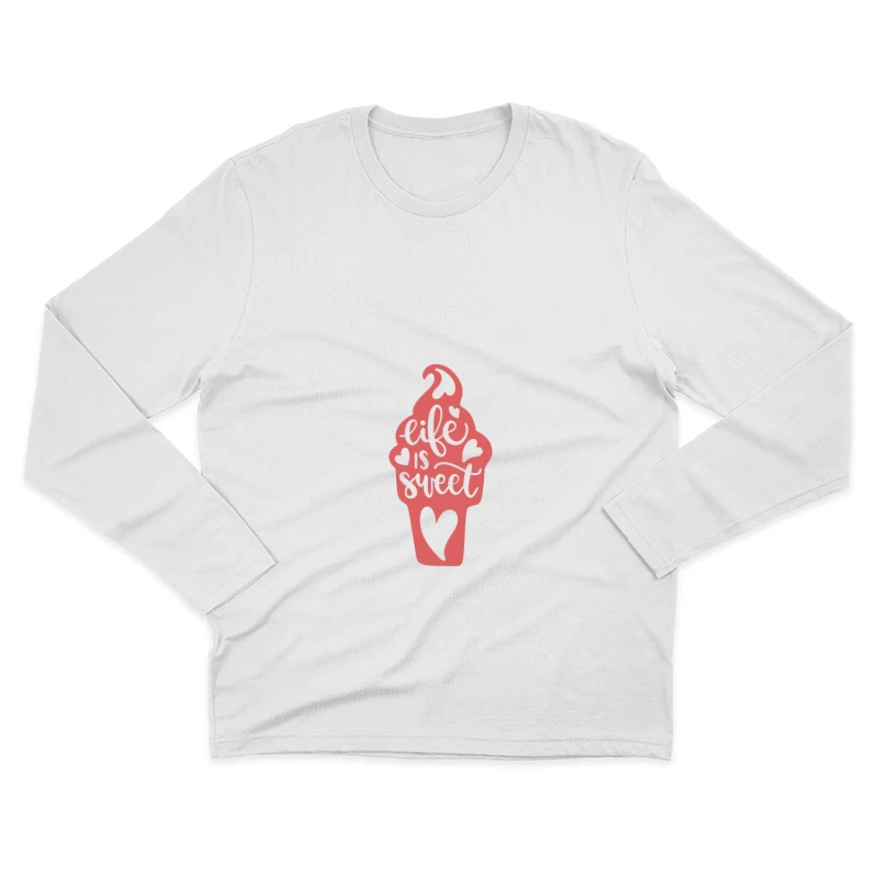 La vie est douce avec une glace Homme Manches Longues T-Shirt