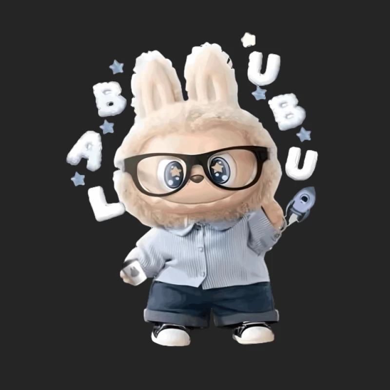 Kuscheliger Hase mit Brille und Mikrofon Damen Pullover Sweatshirt