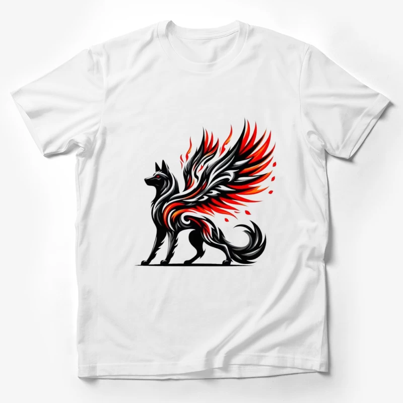 Winged Wolf Fantasy Art Male T-Shirt