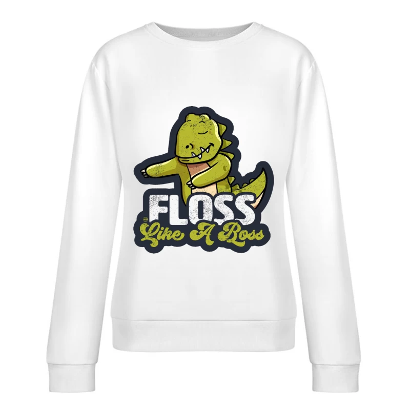 Dinosaurier tanzt den Floss Damen Pullover Sweatshirt