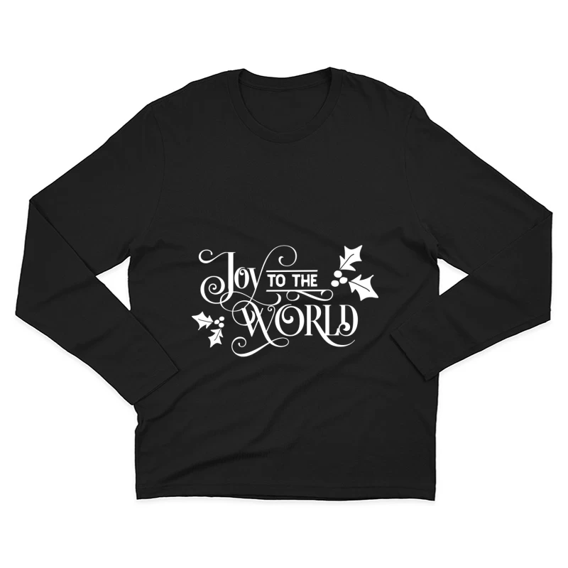 Design festif 'Joie au monde' Homme Manches Longues T-Shirt