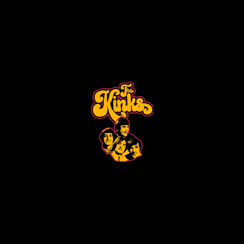 The Kinks Vintage Band Logo with Silhouettes Coffee Mug