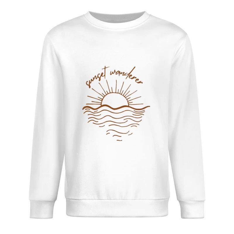Design Vagabond du Coucher de Soleil Homme Sweat-shirt à enfiler