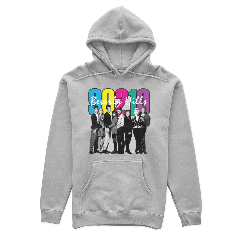 Beverly Hills 90210 Retro TV Show Cast Photo with Colorful Logo Female Pullover Hoodie