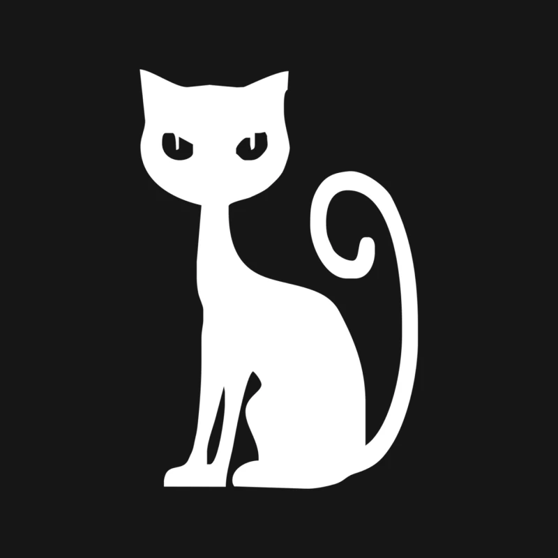 WHITE CAT funny Mouse Pad