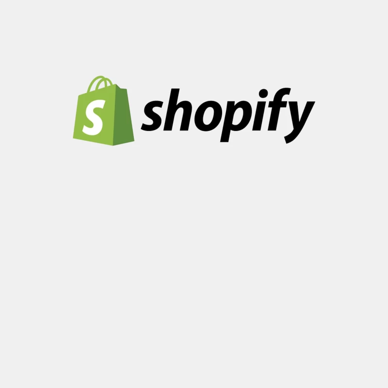 Shopify E-commerce Platform Logo with Green Shopping Bag Icon Male Tank Top