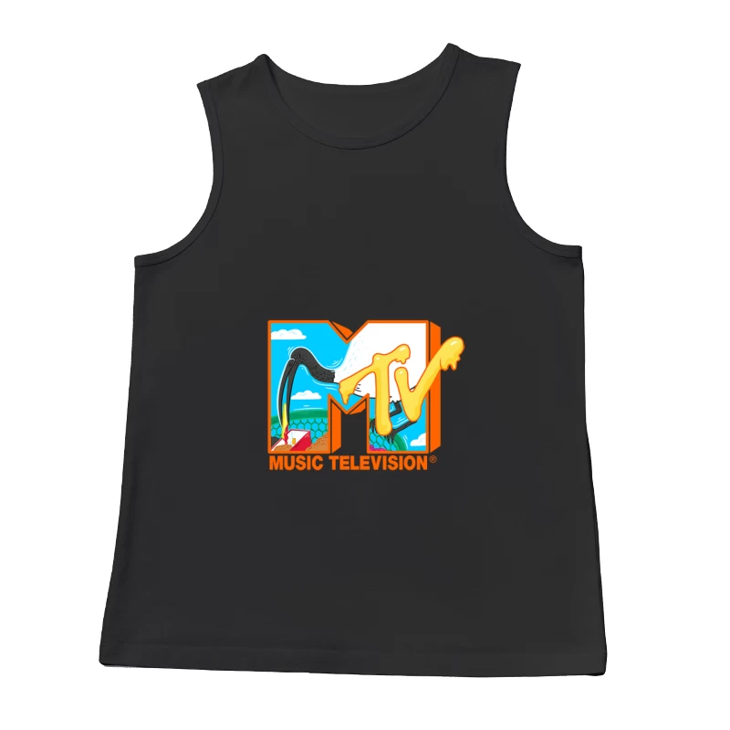 Kreatives MTV Logo mit bunten Elementen Herren Tanktops