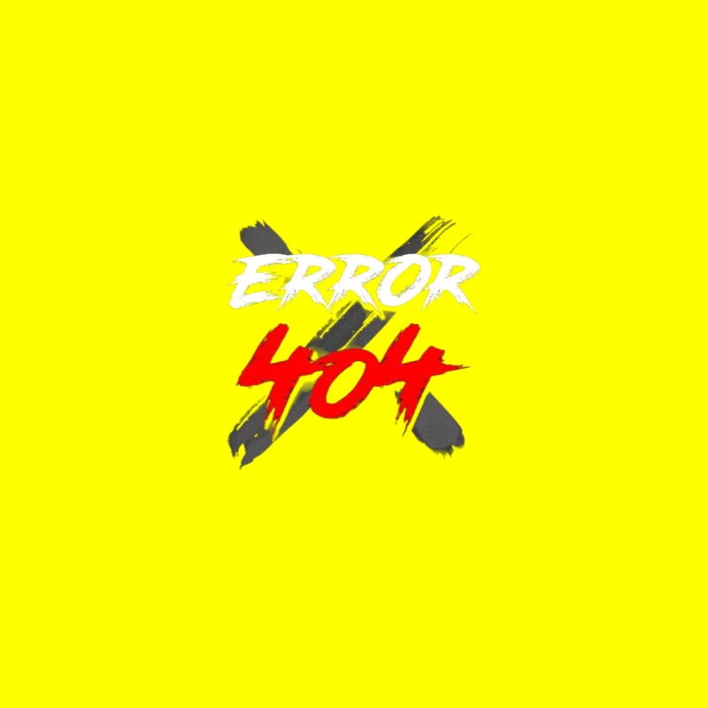 Error 404 Graphic Design Throw Pillow