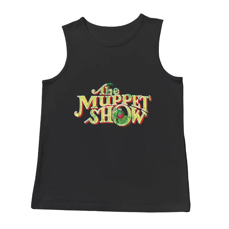 Vintage Logo Design of The Muppet Show with Green Frog Character Male Tank Top